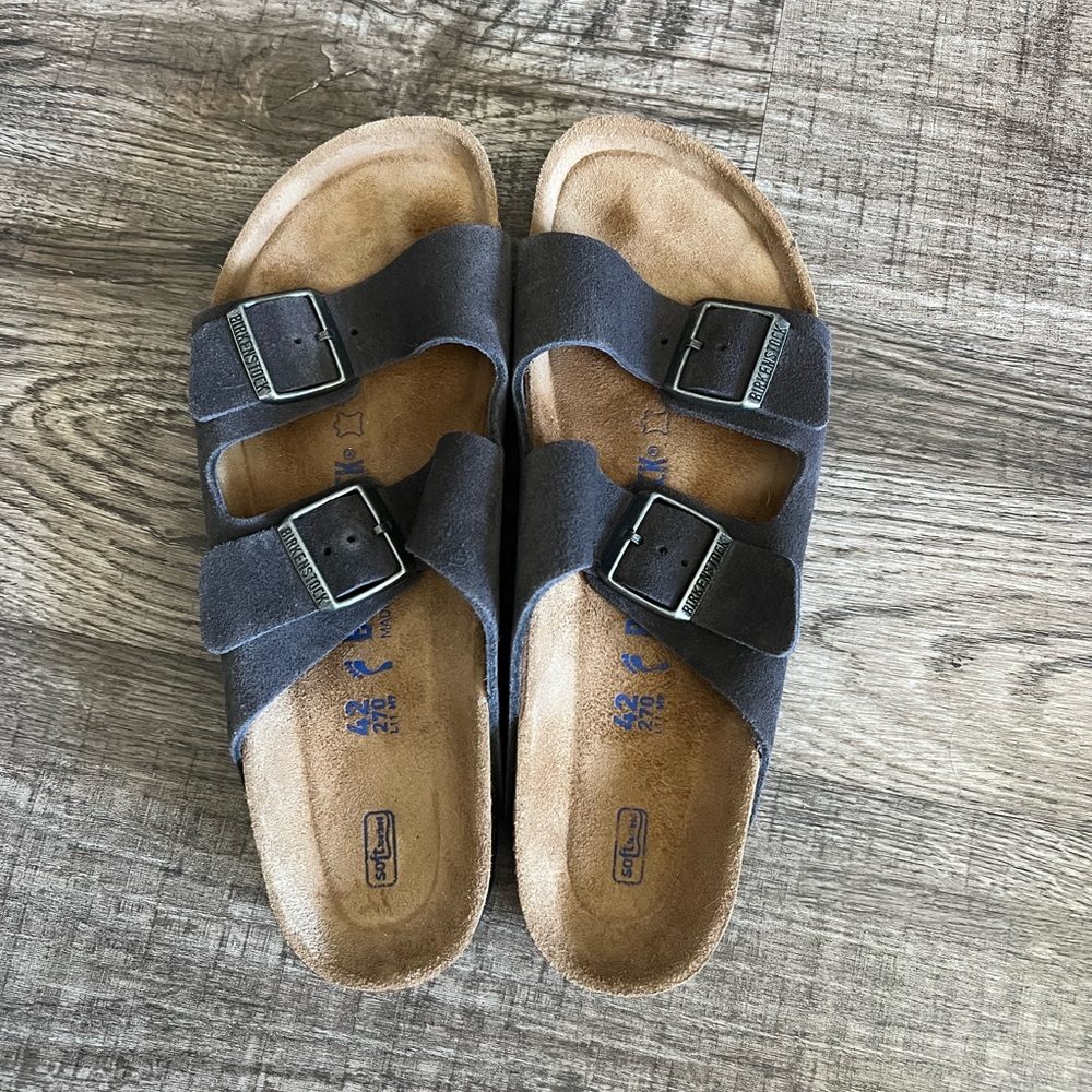 Black Suede Soft Footbed Birkenstocks